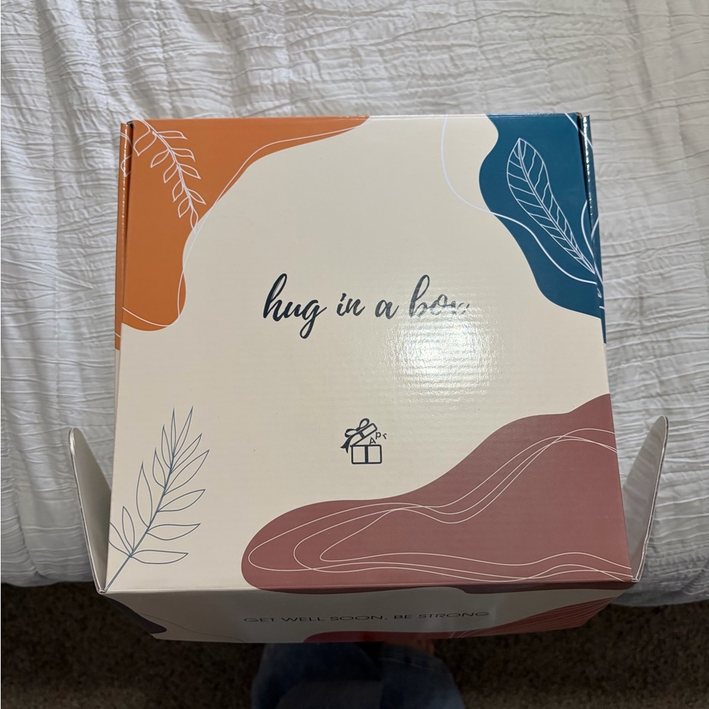 Colorful Gift Box with Leaf Design